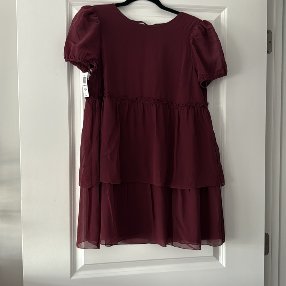 Sunday Best Red Tiered Babydoll Dress - Picture 6 of 7